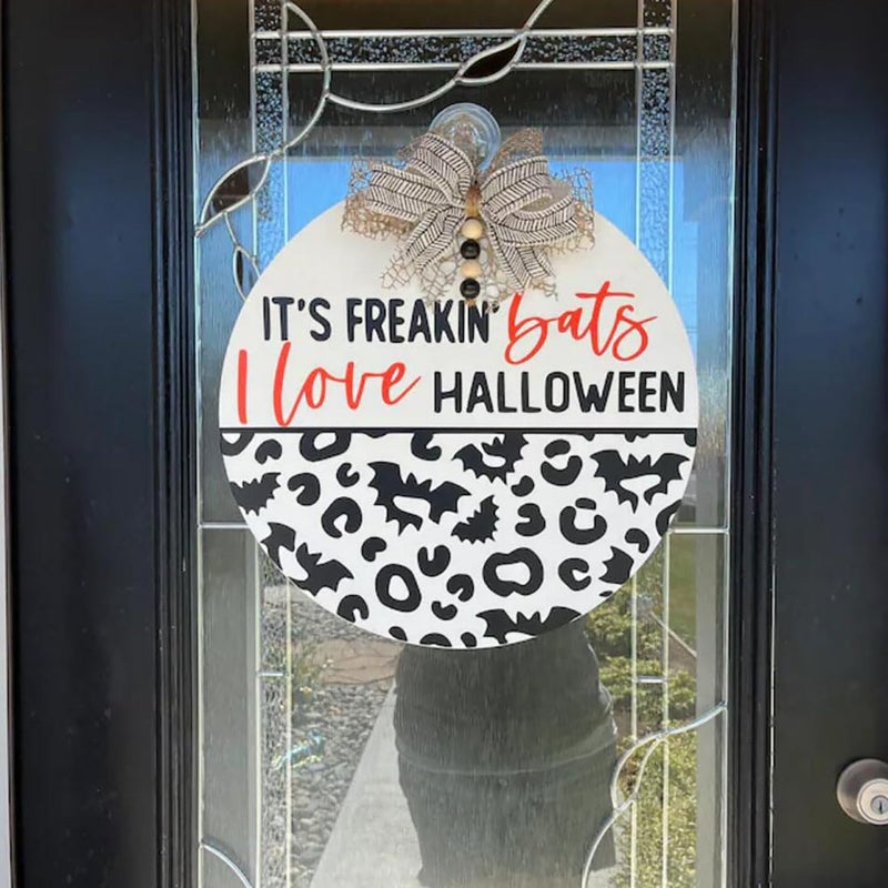 zosylley Halloween Stencils for Painting on Wood 12  Round Halloween Stencil Hey Boo Trick or Treat Hocus Pocus Templates for Door Hanger Porch Sign Shirt Painting - Image 4